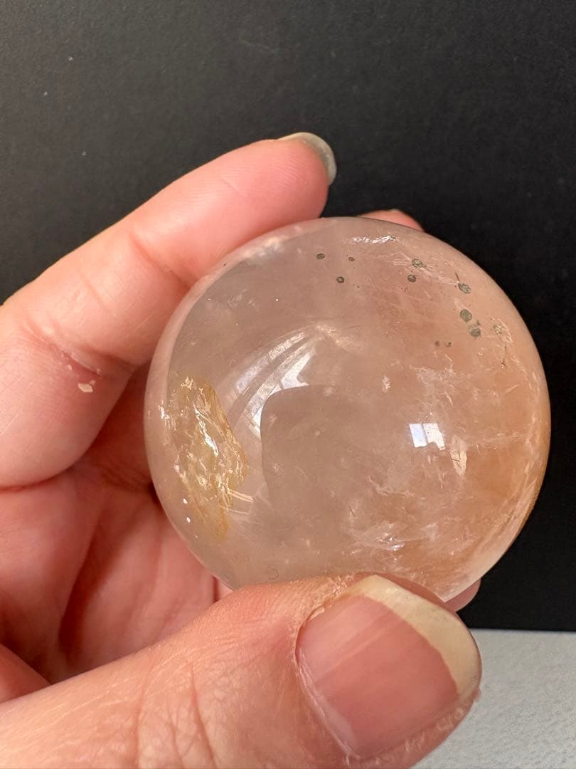 レア！パイライト、ライモナイト、スター共生クォーツ49ミリ