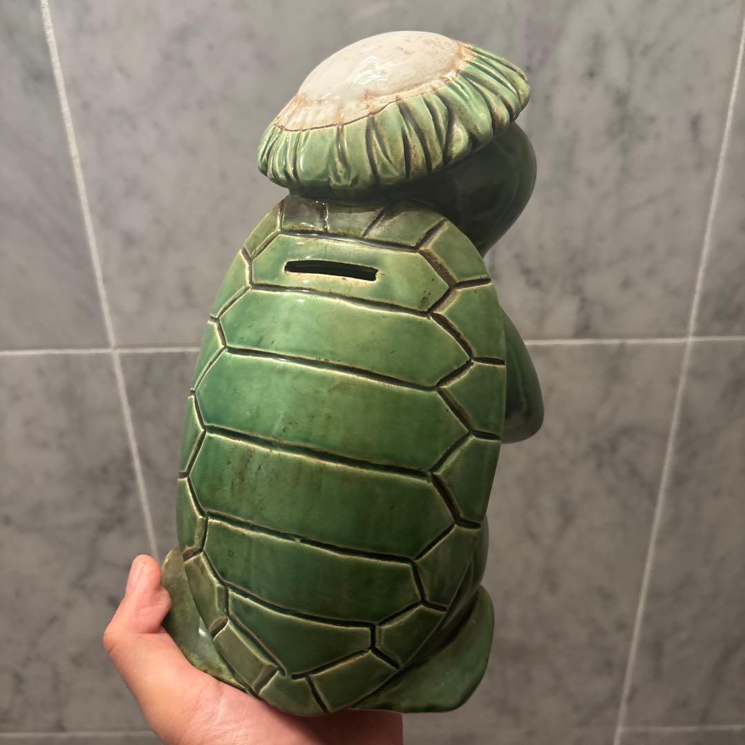 ビンテージ大きな瞳が可愛いカッパがお酒を注いでくれる陶器オブジェ