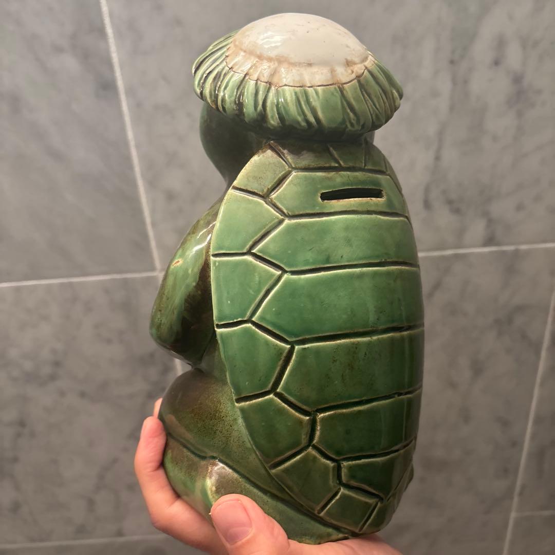 ビンテージ大きな瞳が可愛いカッパがお酒を注いでくれる陶器オブジェ