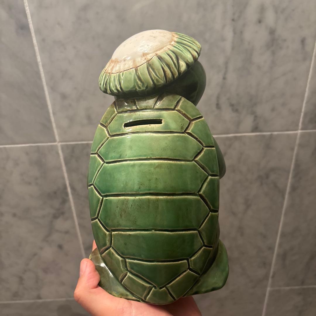 ビンテージ大きな瞳が可愛いカッパがお酒を注いでくれる陶器オブジェ