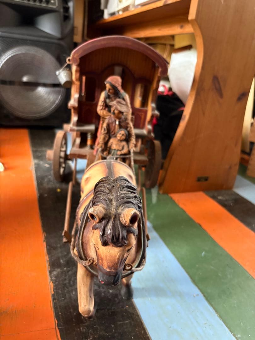 木製馬車 人形付き