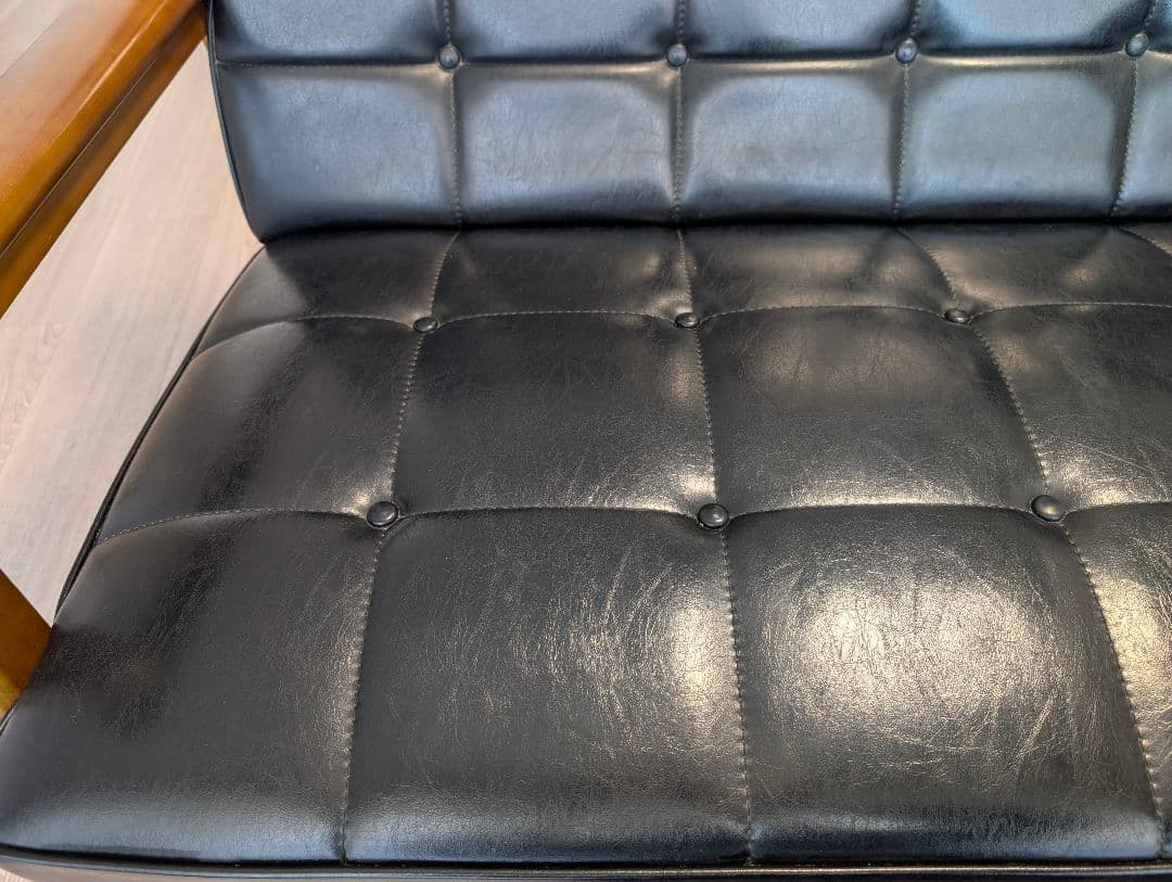 【カリモク60】Kチェア2シーター幅133cmW36143 スタンダードブラック