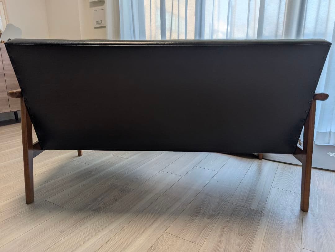 【カリモク60】Kチェア2シーター幅133cmW36143 スタンダードブラック