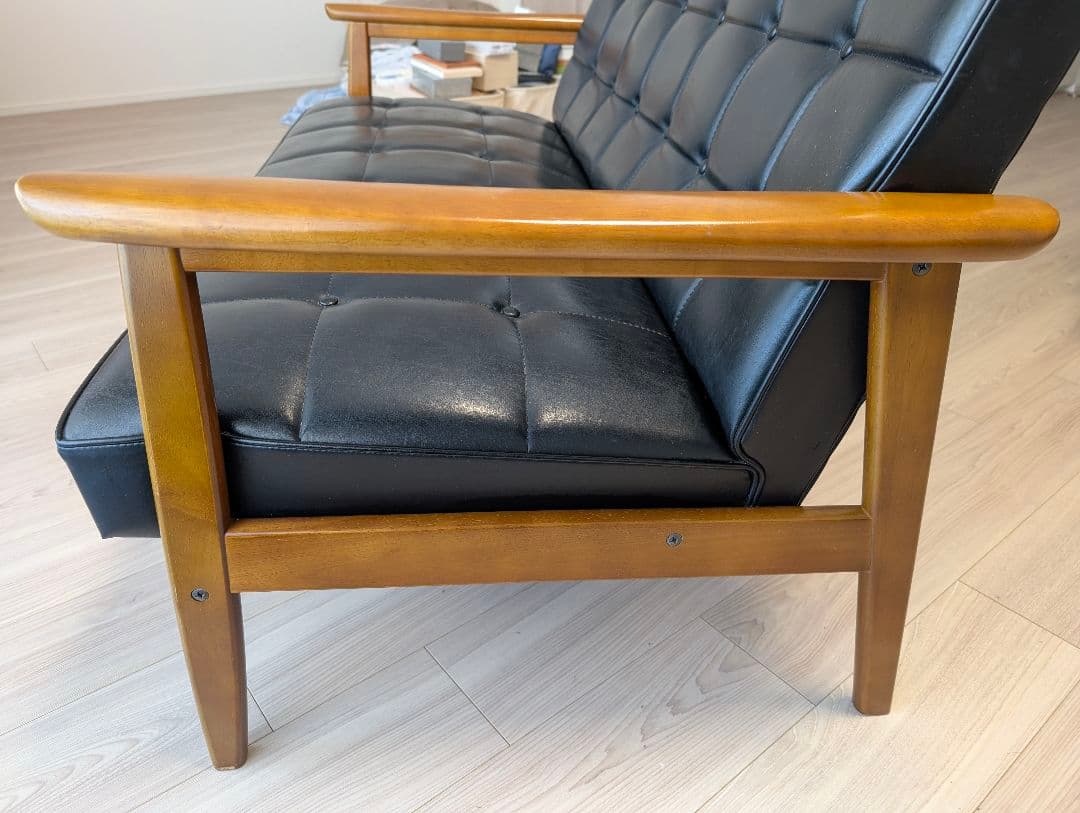 【カリモク60】Kチェア2シーター幅133cmW36143 スタンダードブラック