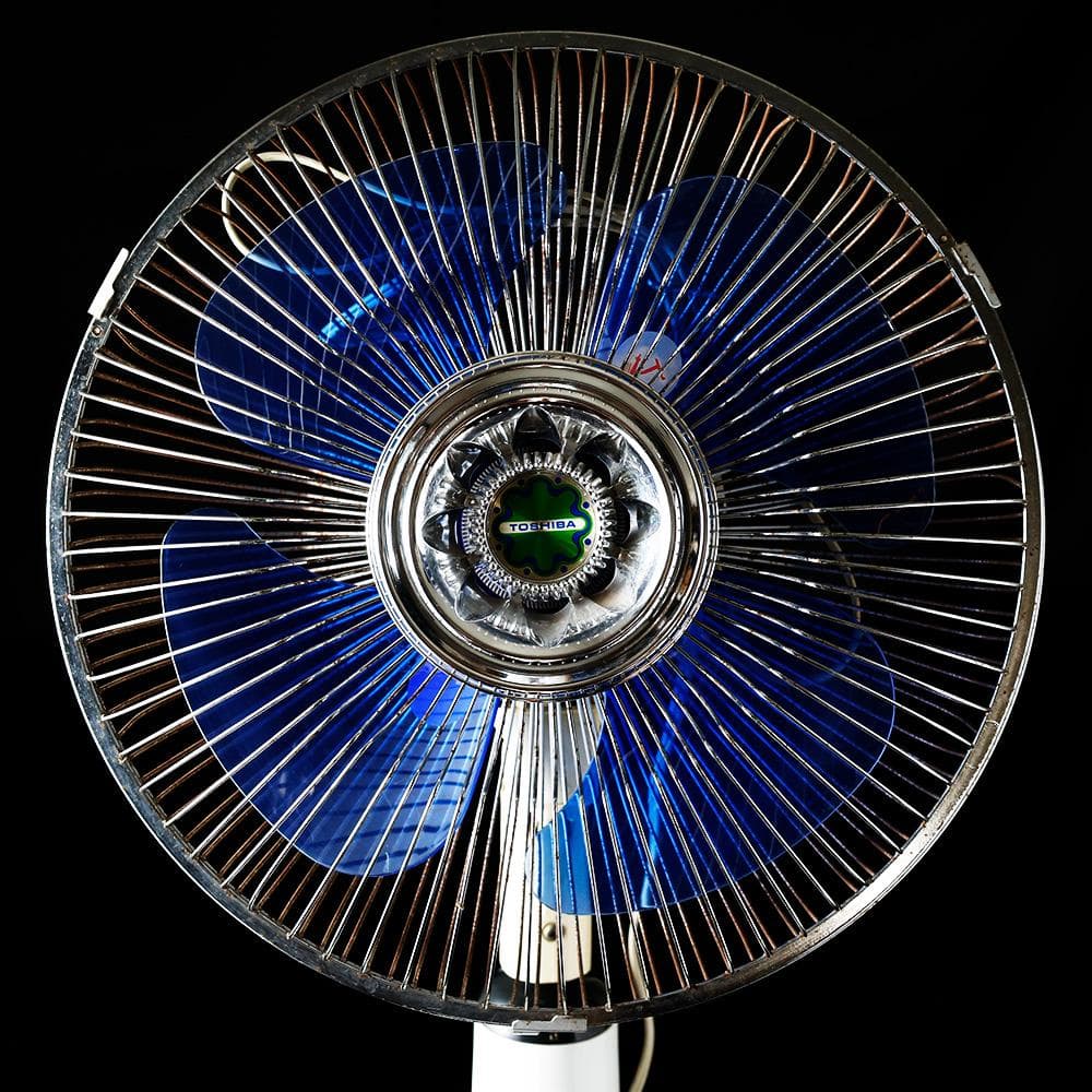 昭和レトロ 当時物 東芝 TOSHIBA 扇風機 ブルー H-30P40稼働品