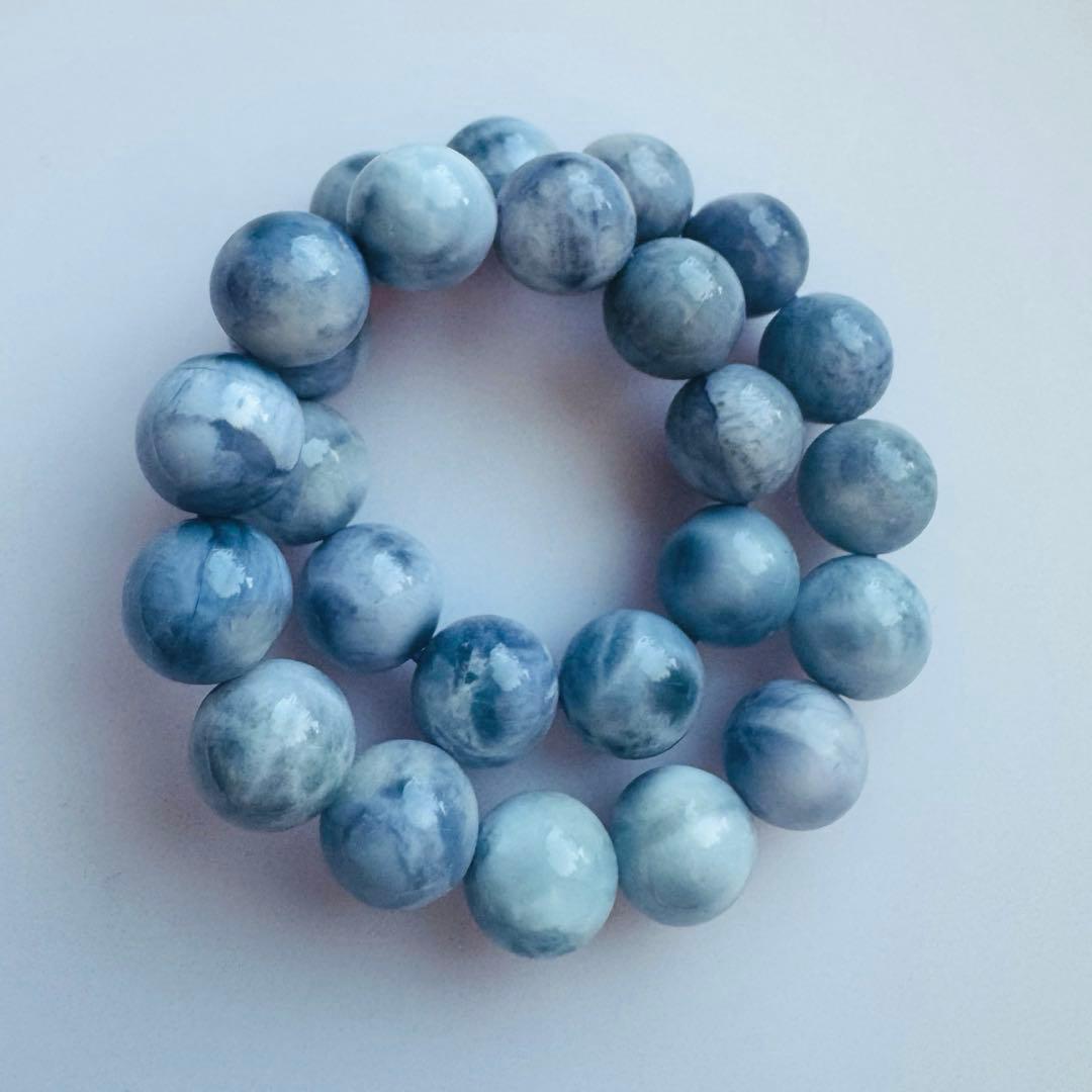 ♡パープルラリマーブレスレット 8㎜♡鑑定書付
