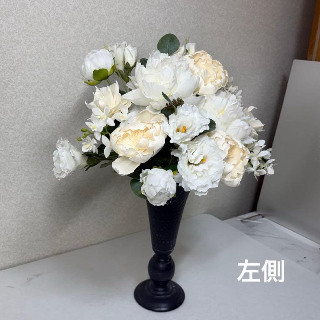 clover-green ⭐︎アーティフィシャルアレンジ　白　造花　高さ約55cm