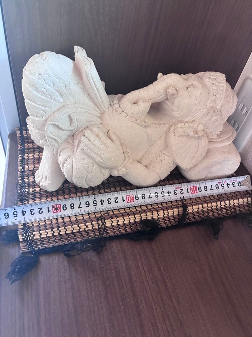 ガネーシャ　石像　室内保存　横33㎝ 幅17㎝高さ16㎝　美品