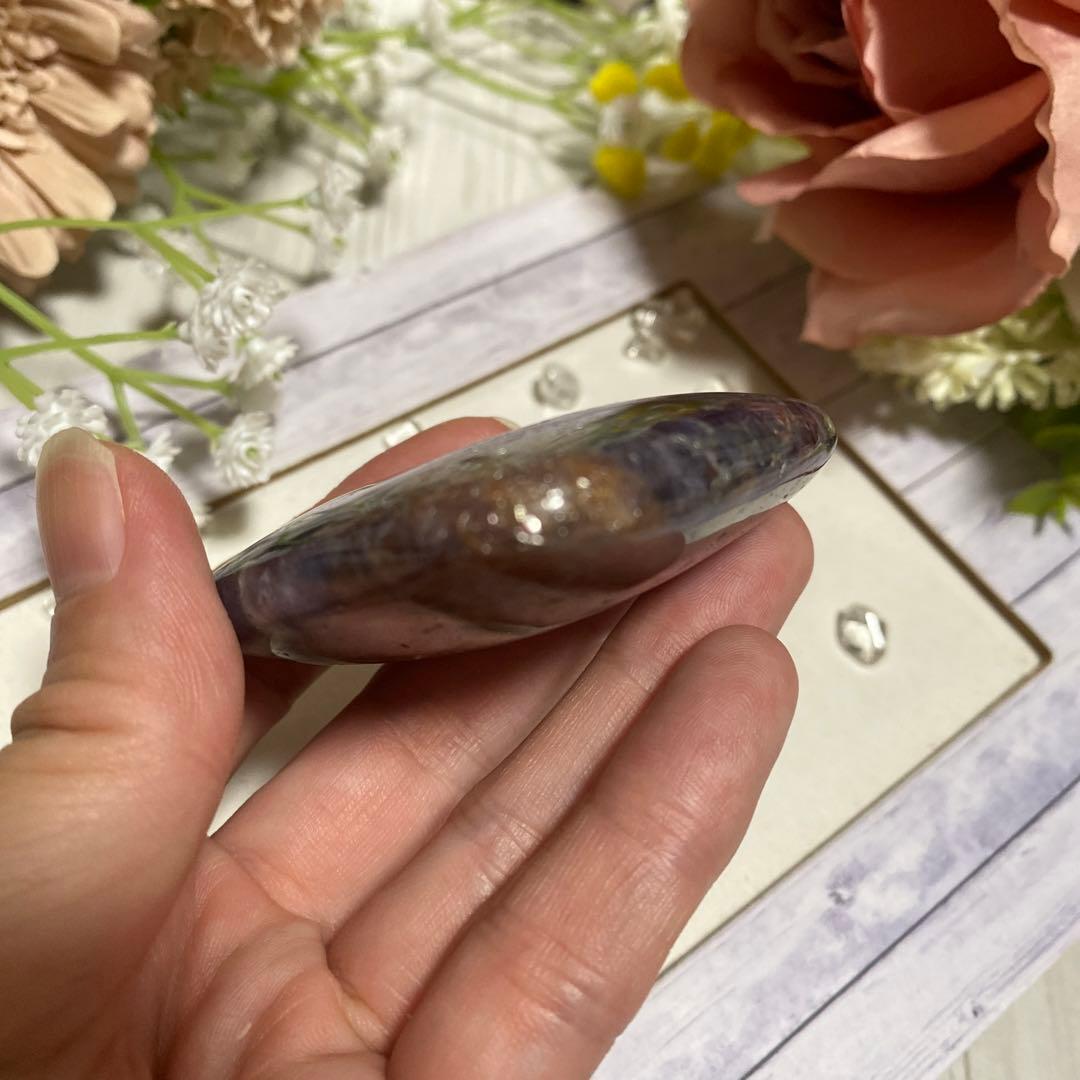 アイオライトサンストーン ブラッドショットアイオライト ハート 握り石 置き石