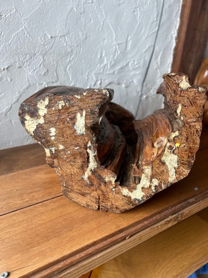 オブジェ　アンティーク　天然木