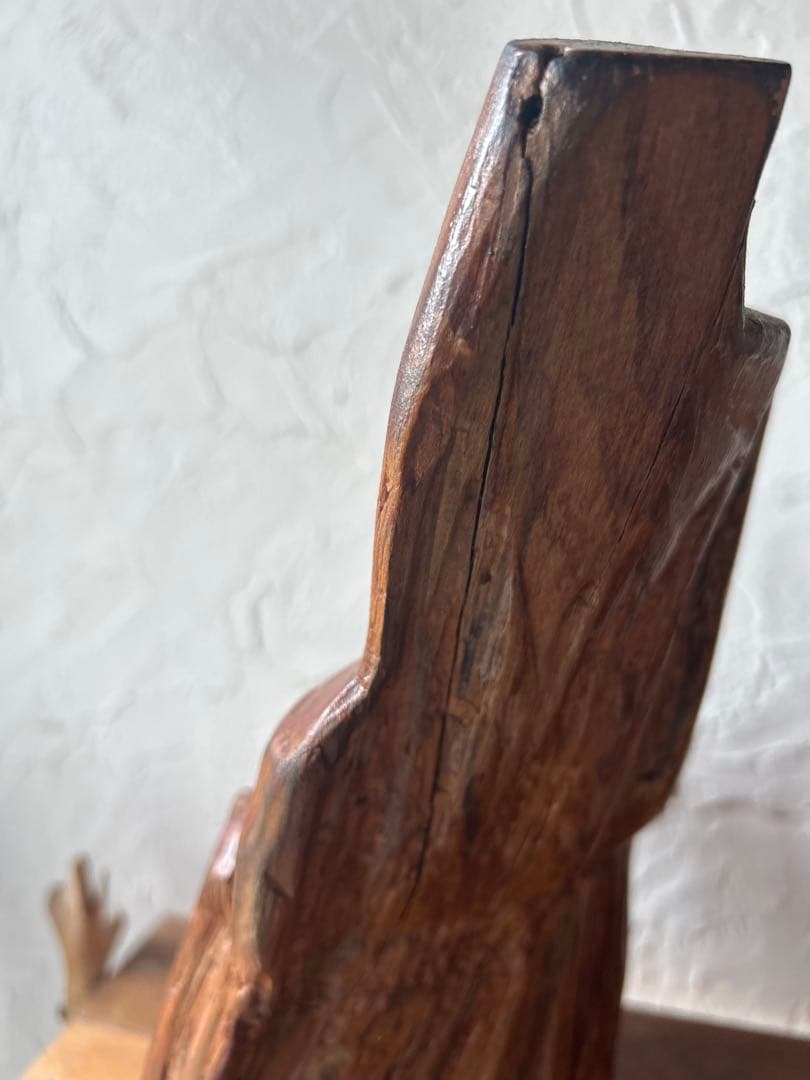 オブジェ　アンティーク　天然木