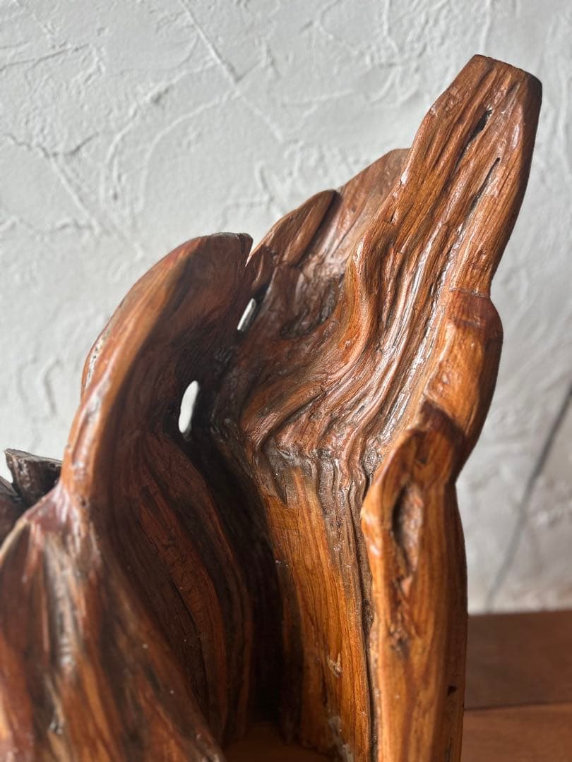 オブジェ　アンティーク　天然木