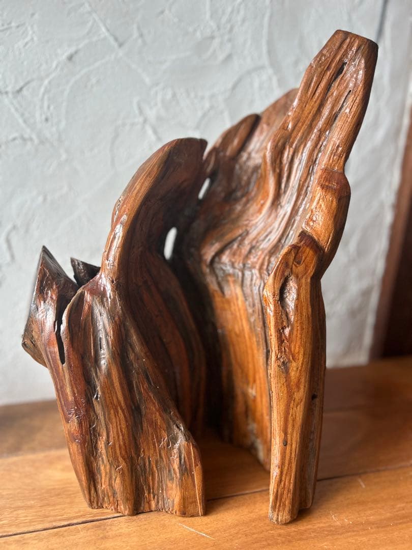 オブジェ　アンティーク　天然木