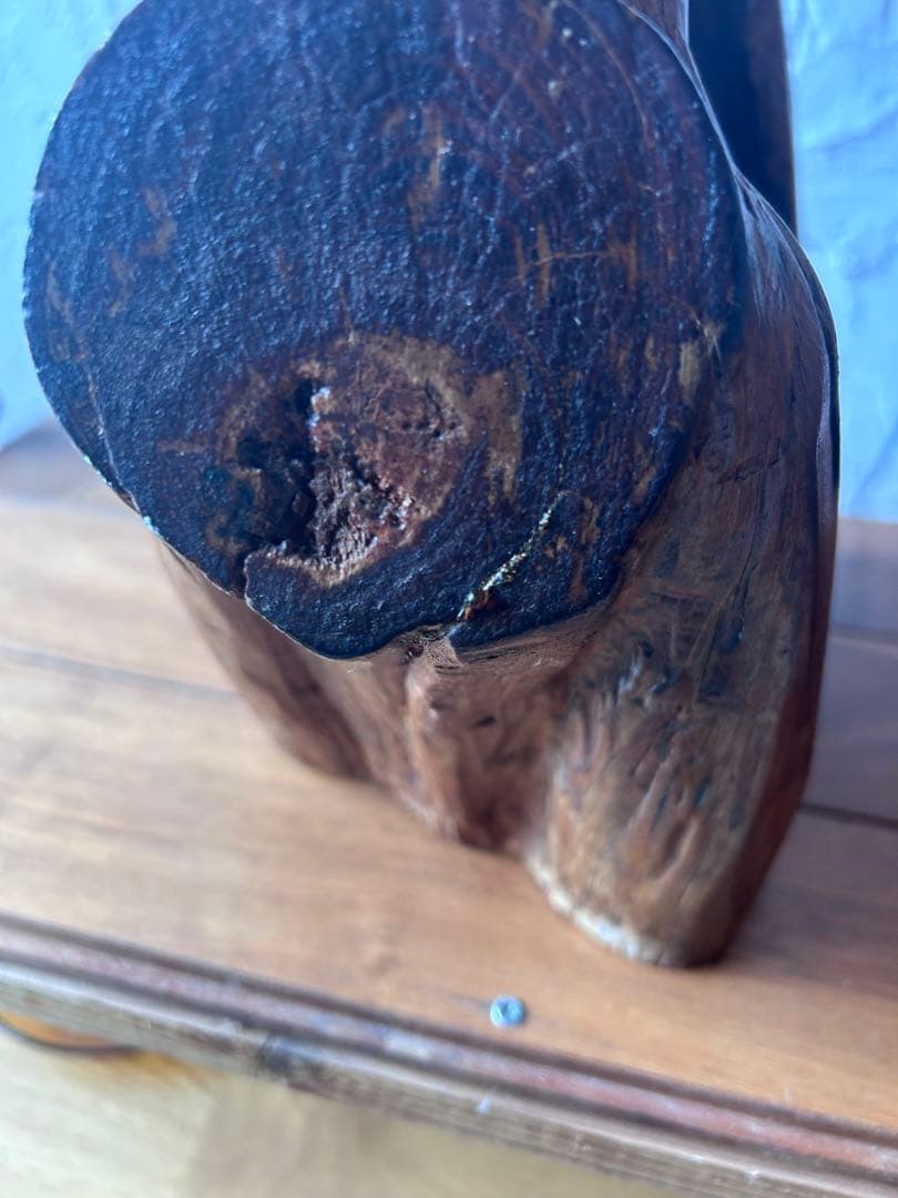 オブジェ　アンティーク　天然木