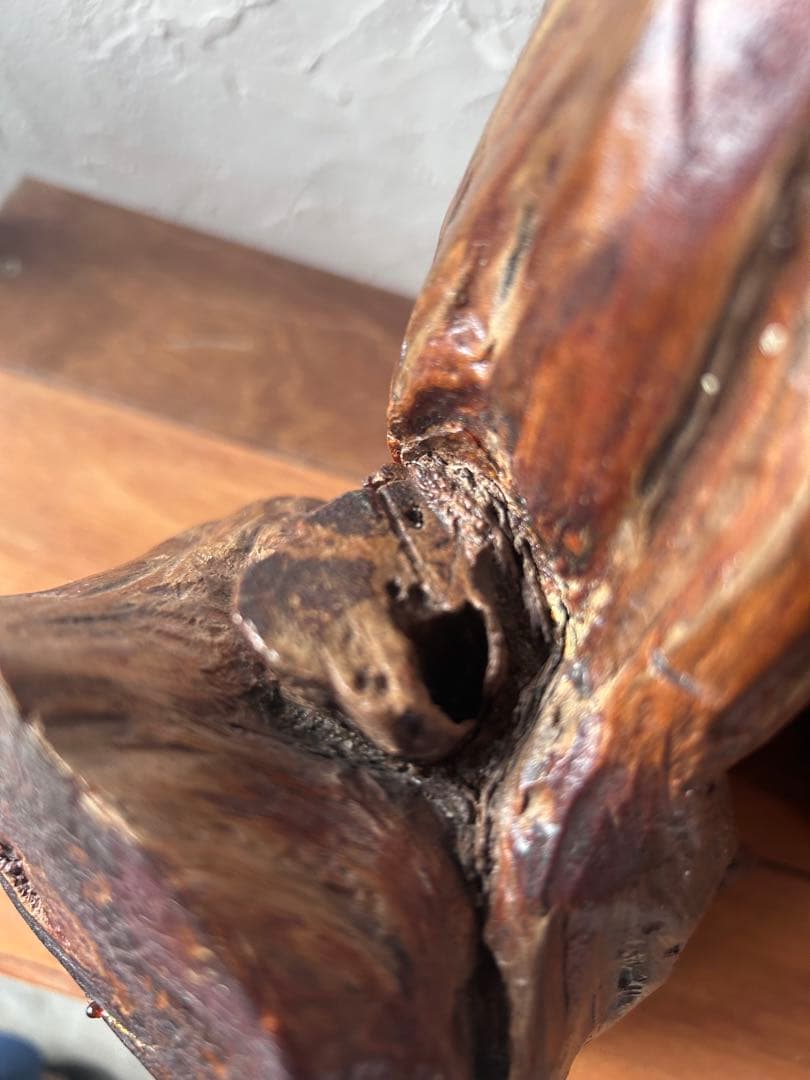 オブジェ　アンティーク　天然木