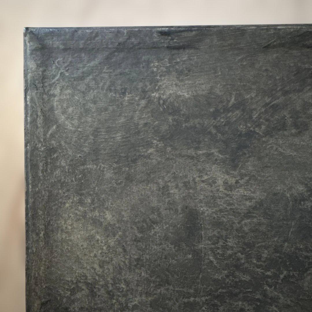 ハタノワタル 敷板 ランチョンマット 和紙 アルミ／グレー 灰色 作家もの②