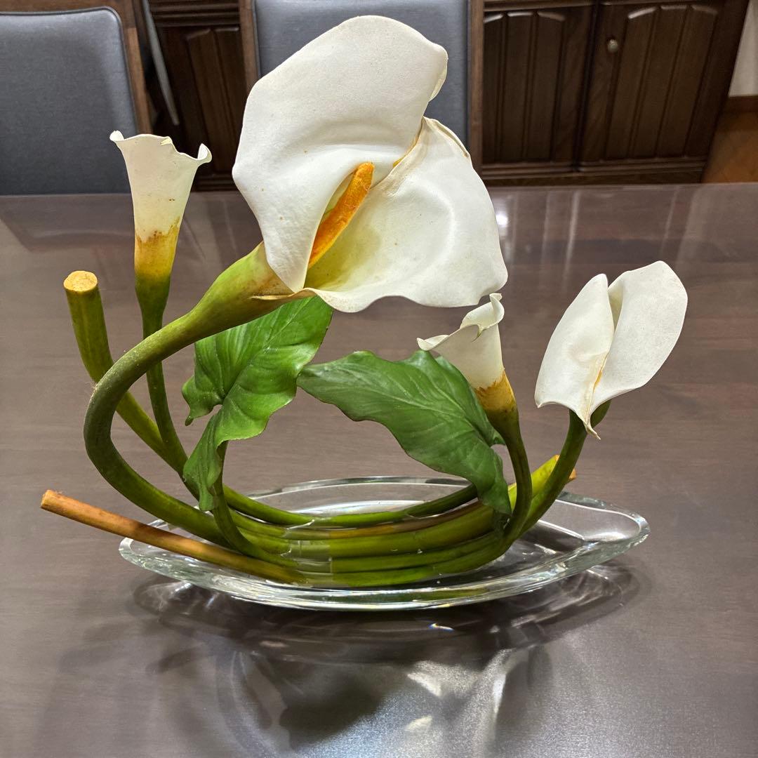 エミリオ・ロバ　花瓶付きカラー　エミリオロバ　アートフラワー