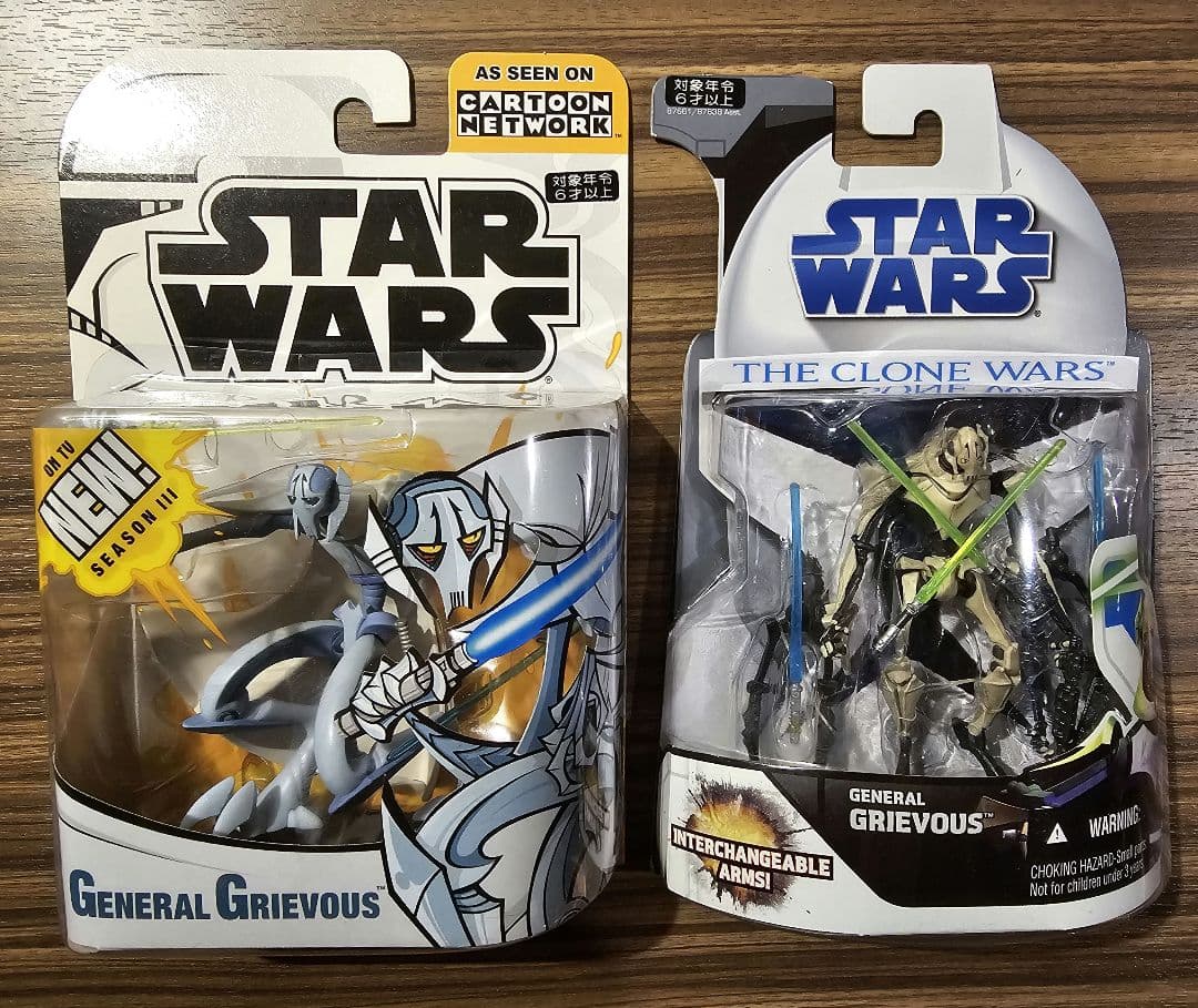 スターウォーズ　ベーシックフィギュア　グリーバス将軍　2品セット