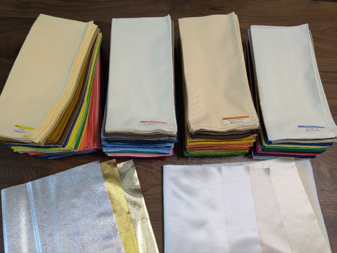 【プロ仕様】パーソナルカラー診断ドレープ120色(縁取り有り)＋金銀＋おまけ