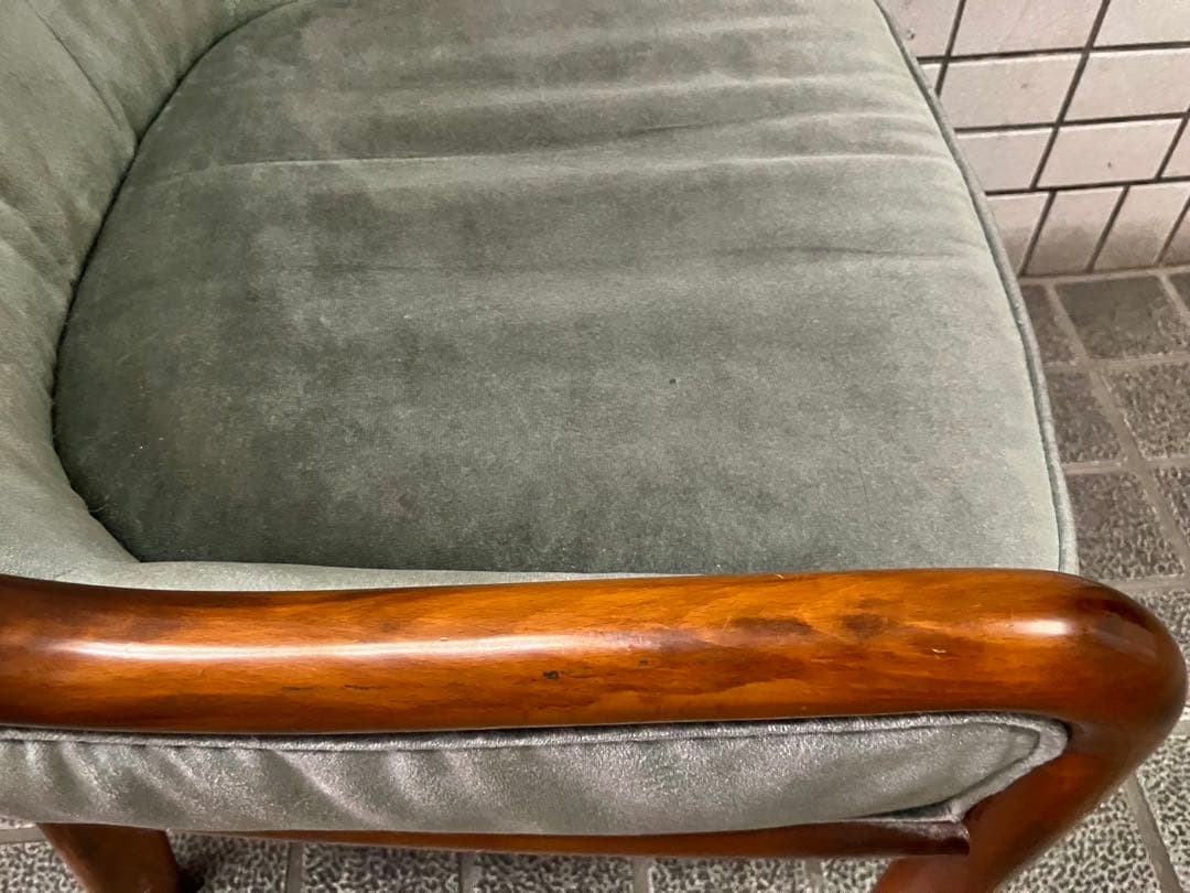 Tatsuオールドカリモクkarimoku モケット　シングルアームソファ