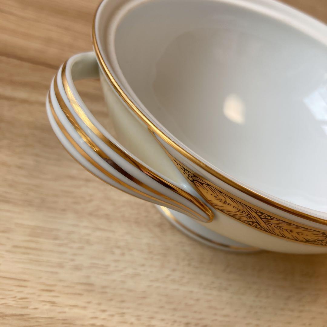 【美品】ノリタケ 蓋付き　スープ皿　お椀　GOLDKIN 廃盤品　5675
