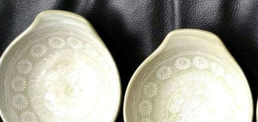 ♥萬古焼・ とんすい♦名窯元【 銀峯花三島 】●新品5皿■8皿まで購入可能