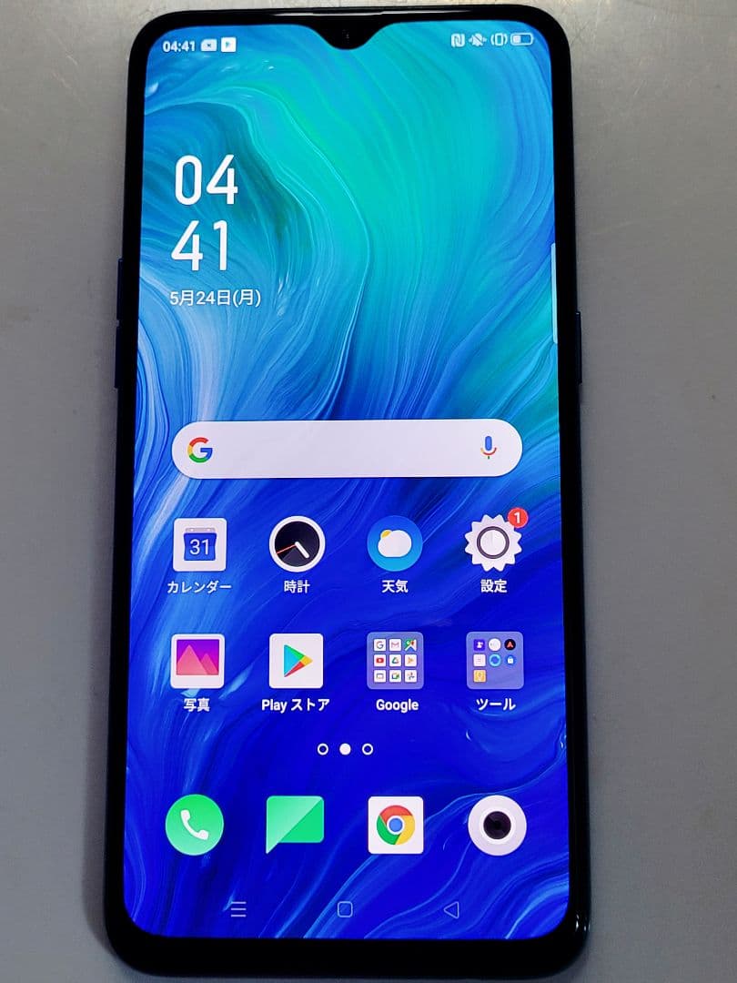 美品　OPPO reno a デュアル　simフリー　スマホ　バッテリー交換済み