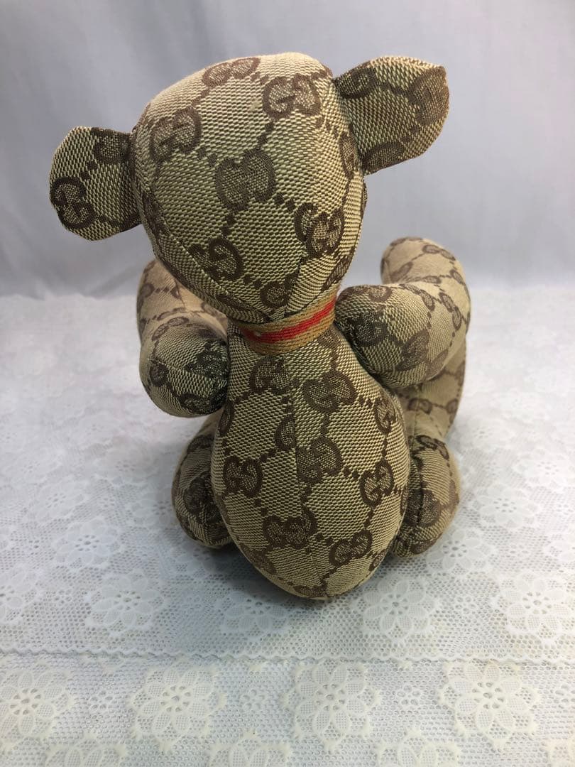 GUCCIグッチ GGキャンバス テディベア ベージュ 置物 ぬいぐるみ