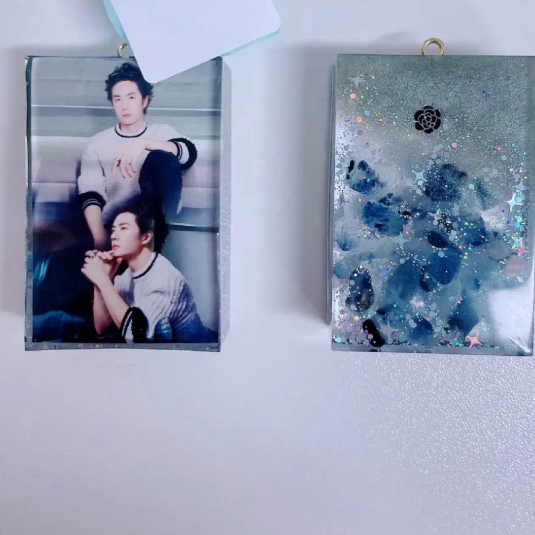 王一博 肖戦 レジン　綺麗な石を入れ　超厚 キーホルダー 10点セット❣️確認用❣