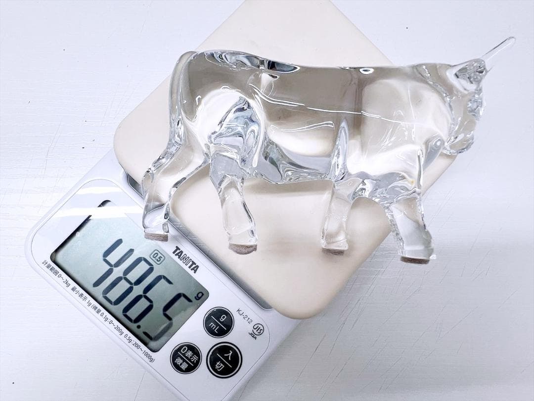 美品　Baccarat　バカラ　牛　うし　フィギュリン　置物　クリスタル　干支