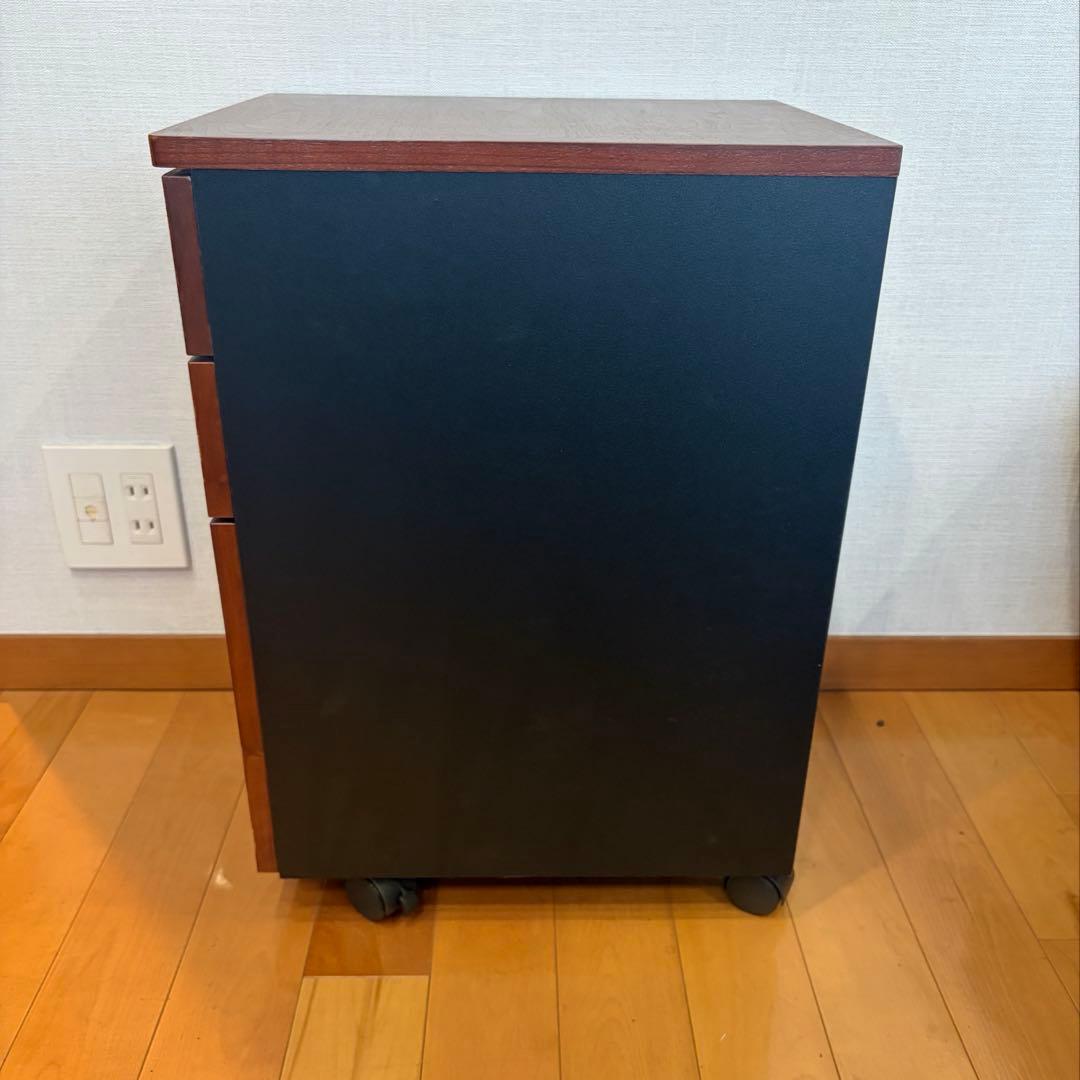 ニトリ　ダークブラウン コーナーデスク ミニ引出しセット　コンセント付き