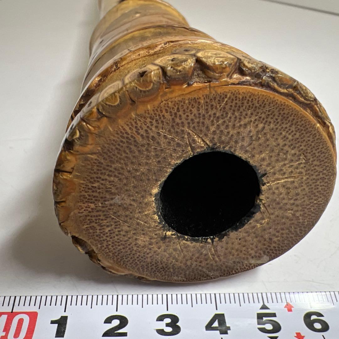 鳳舟在銘　銀三線尺八　長さ約58㎝　東Y7-1218①