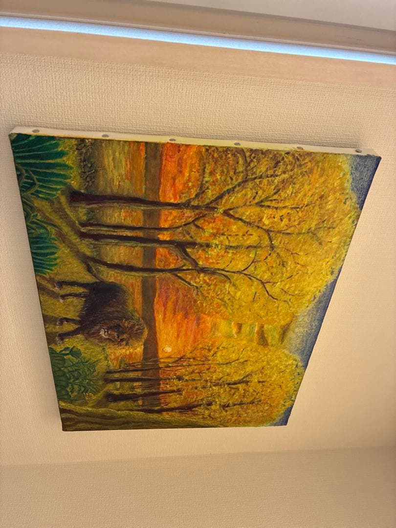 ライオン 秋の風景 絵画