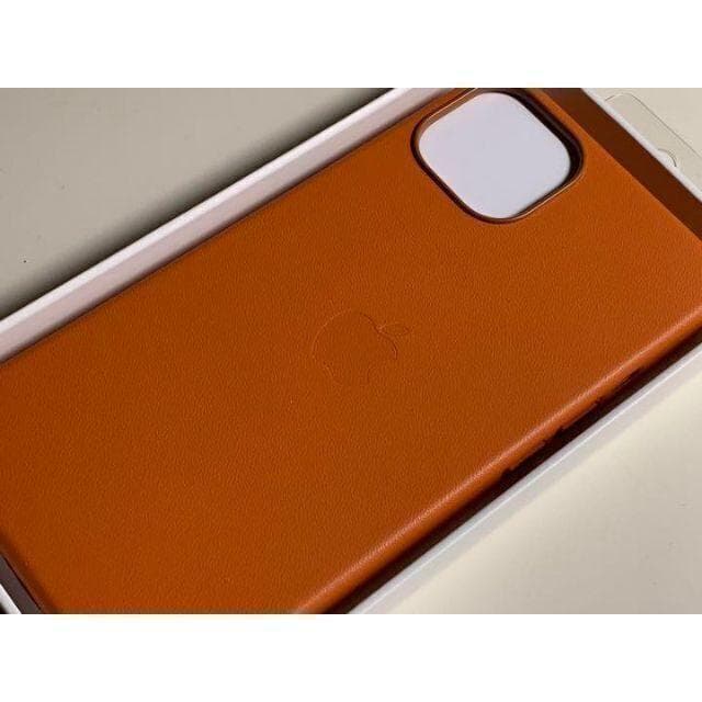 【新品】純正 iPhone 13 レザーケース・ゴールデンブラウン①