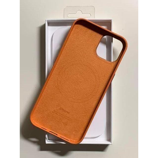 【新品】純正 iPhone 13 レザーケース・ゴールデンブラウン①
