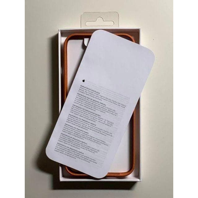 【新品】純正 iPhone 13 レザーケース・ゴールデンブラウン①