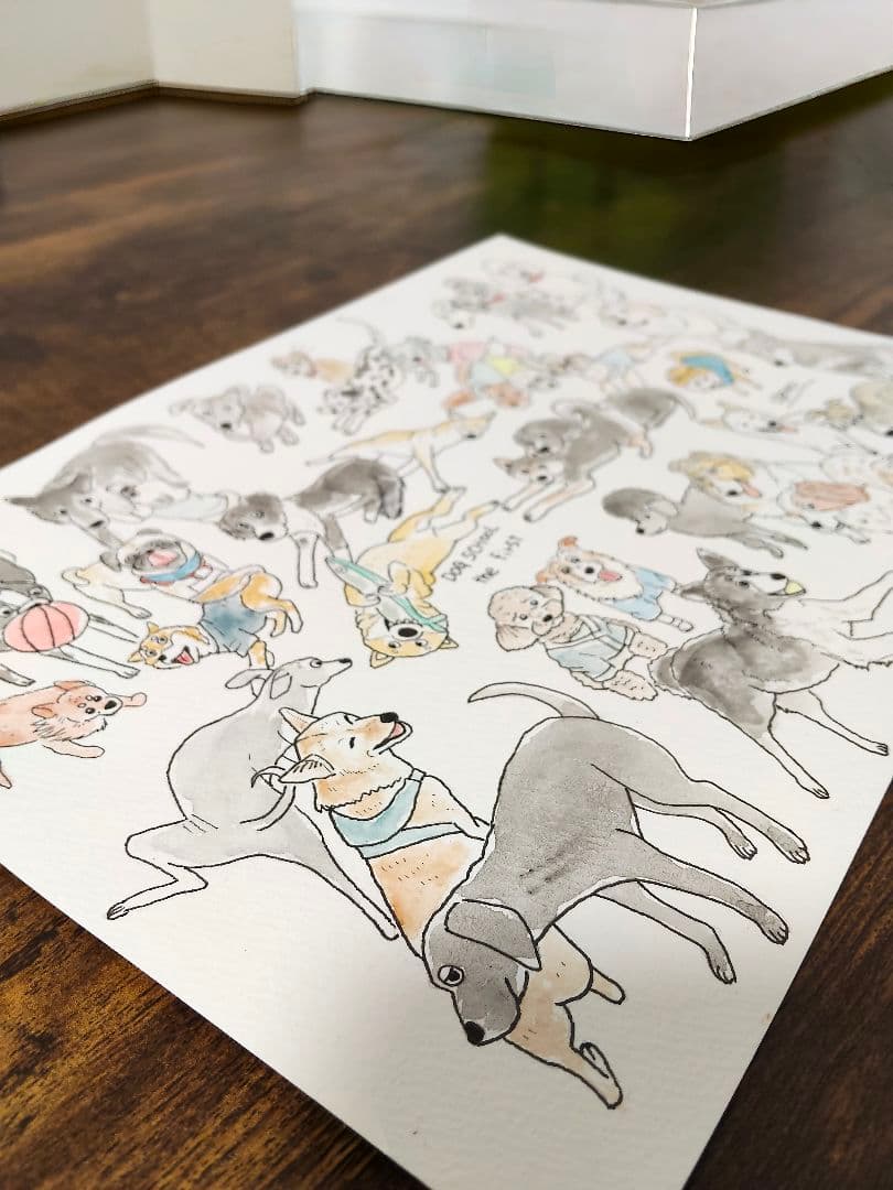 ま*け様 【DOG SCHOOL　第一期生　水彩画ver 】
