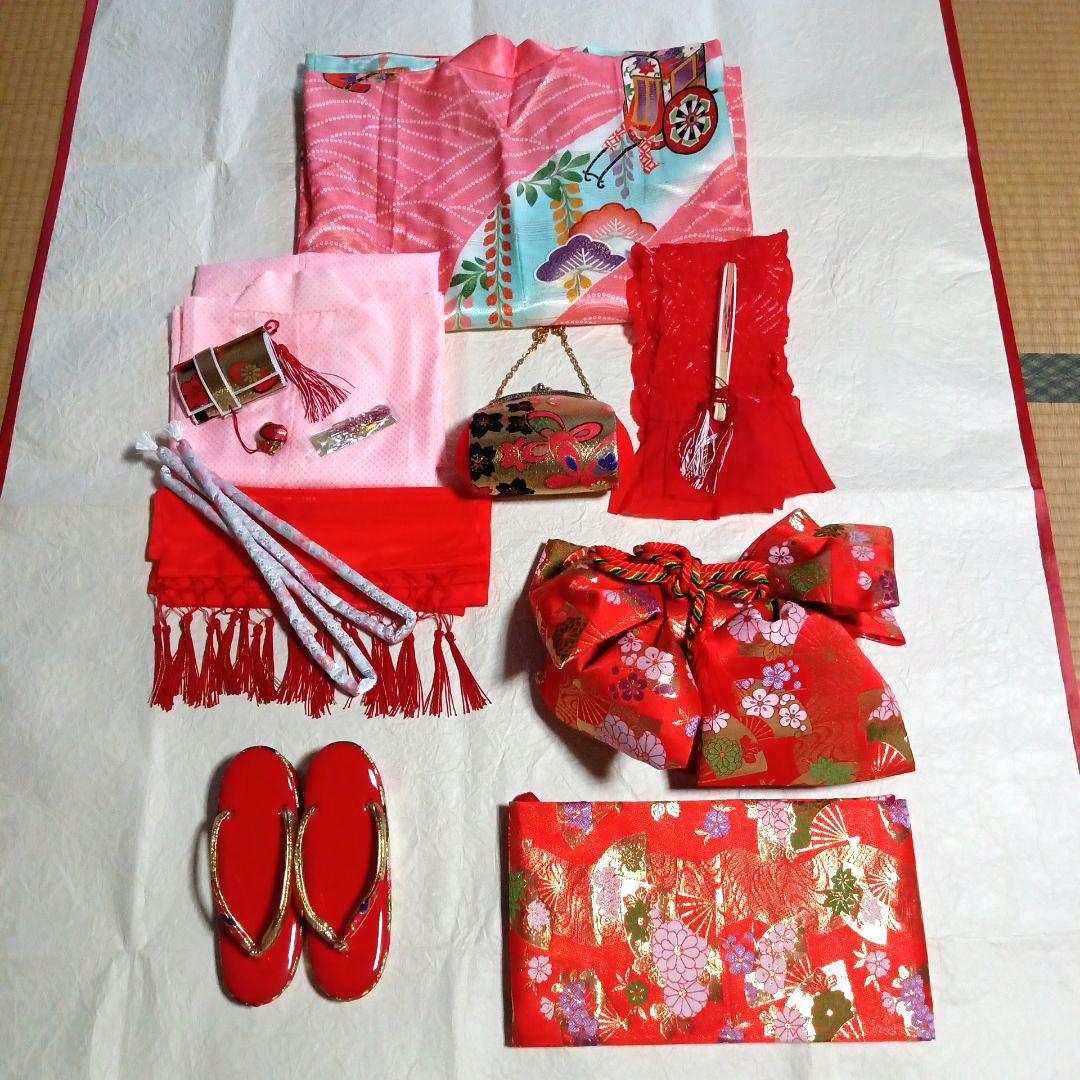 七五三　七歳着物・結び帯フルセット　(34)