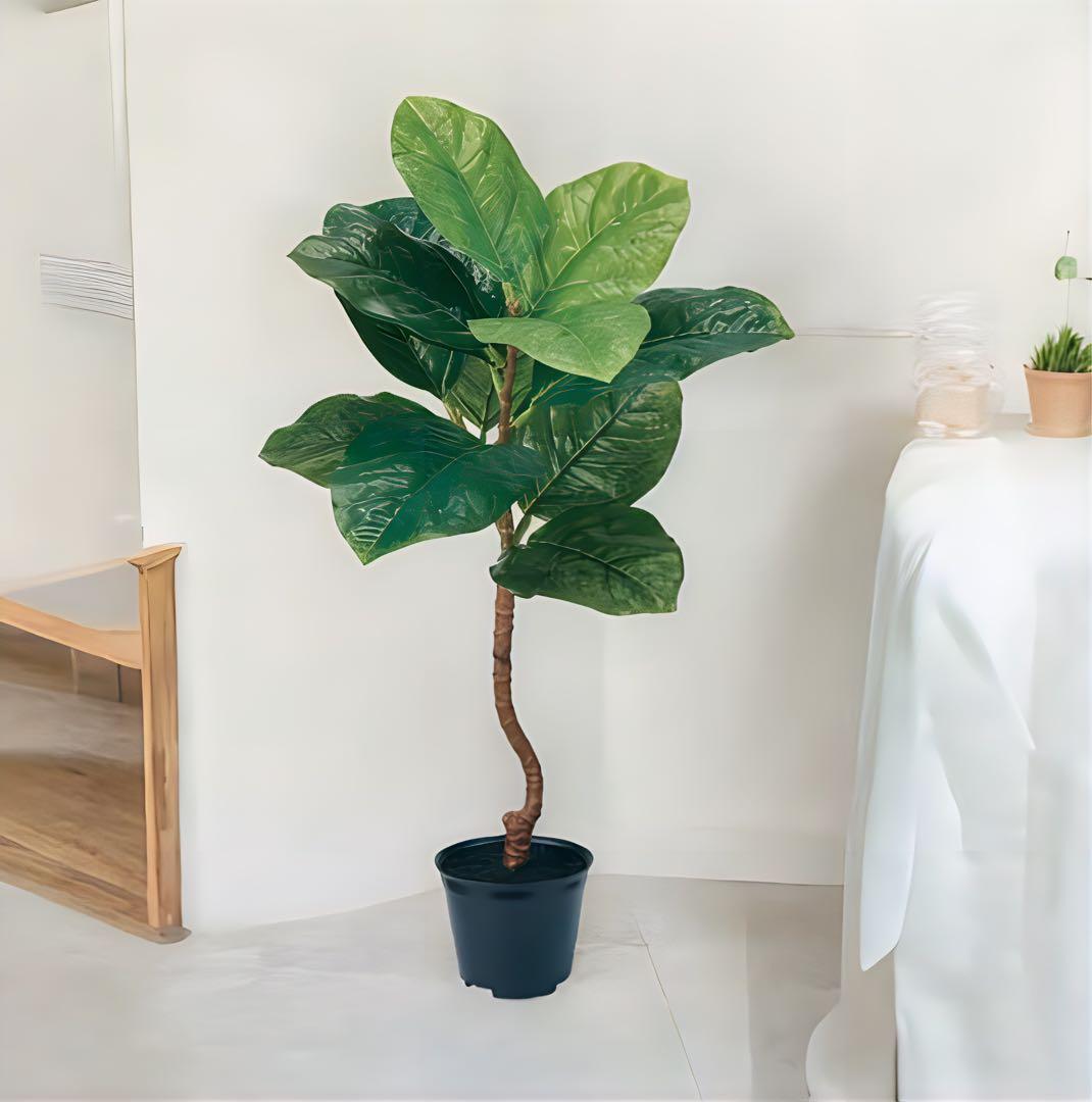 光触媒　人工観葉植物　ウォールグリーン　フェイクグリーン　ゴムの木ポット