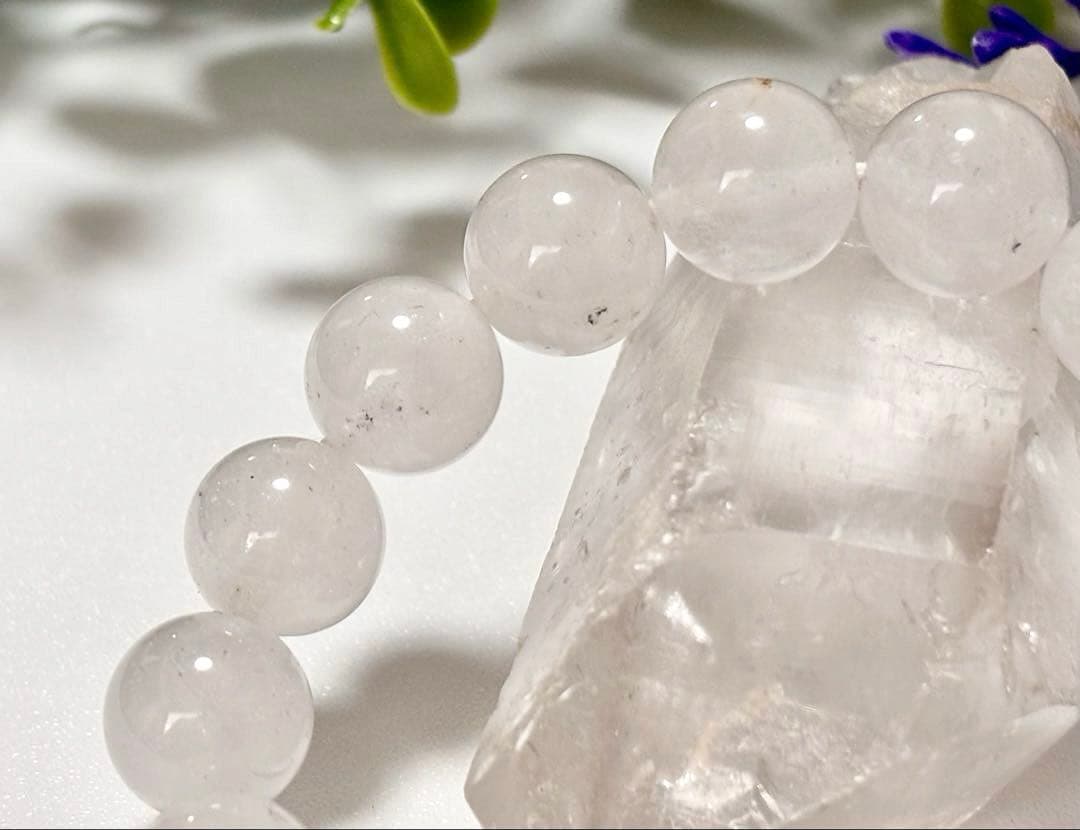 究極品質　幻のノースカロライナ産　アゾゼオクリアーホワイトアゼツライトのブレス