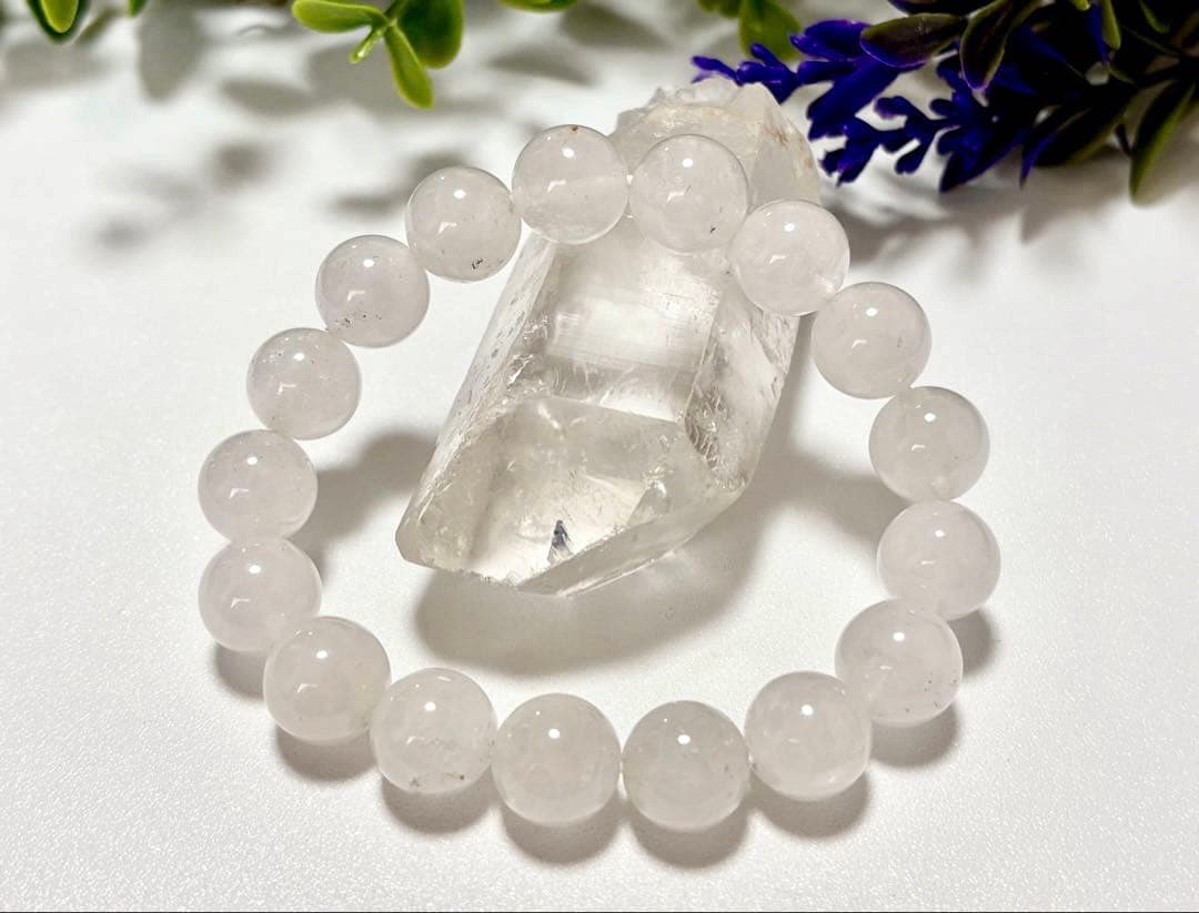 究極品質　幻のノースカロライナ産　アゾゼオクリアーホワイトアゼツライトのブレス