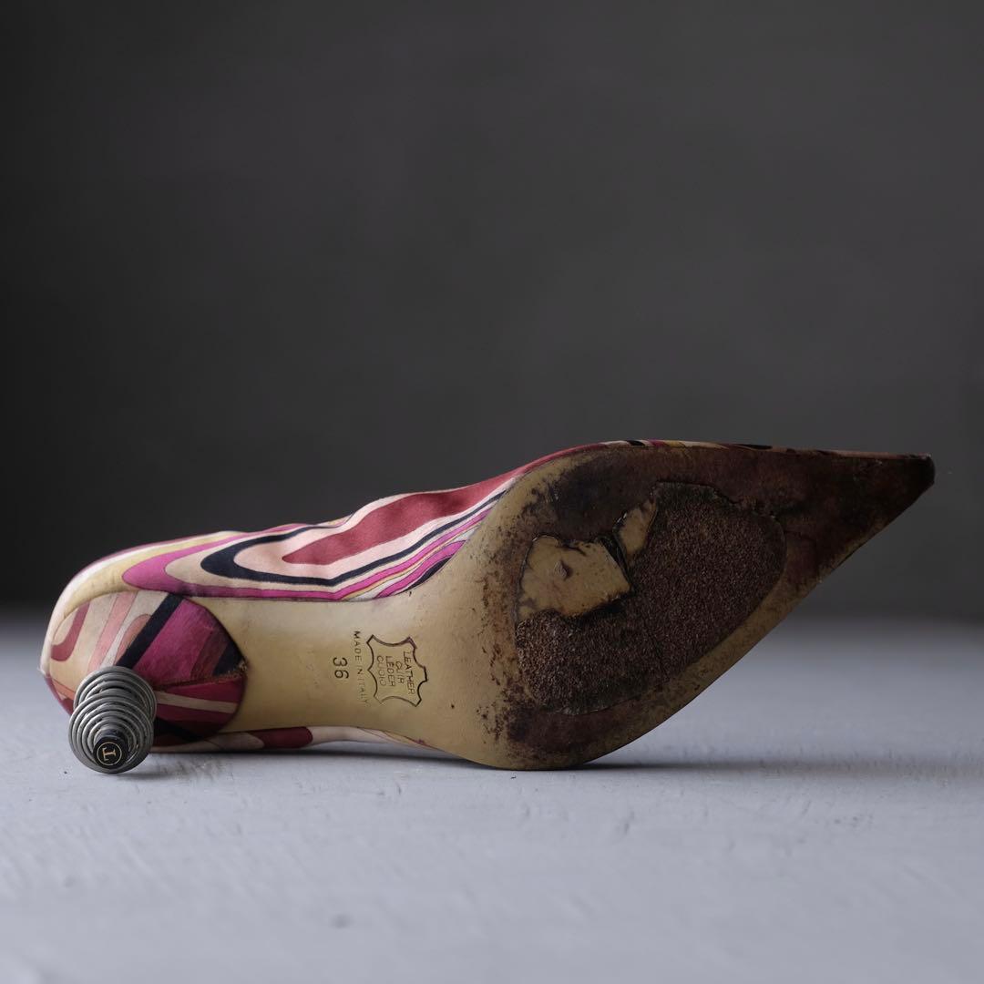 イタリア Emilio Pucci パンプス 1970〜1980's オブジェ