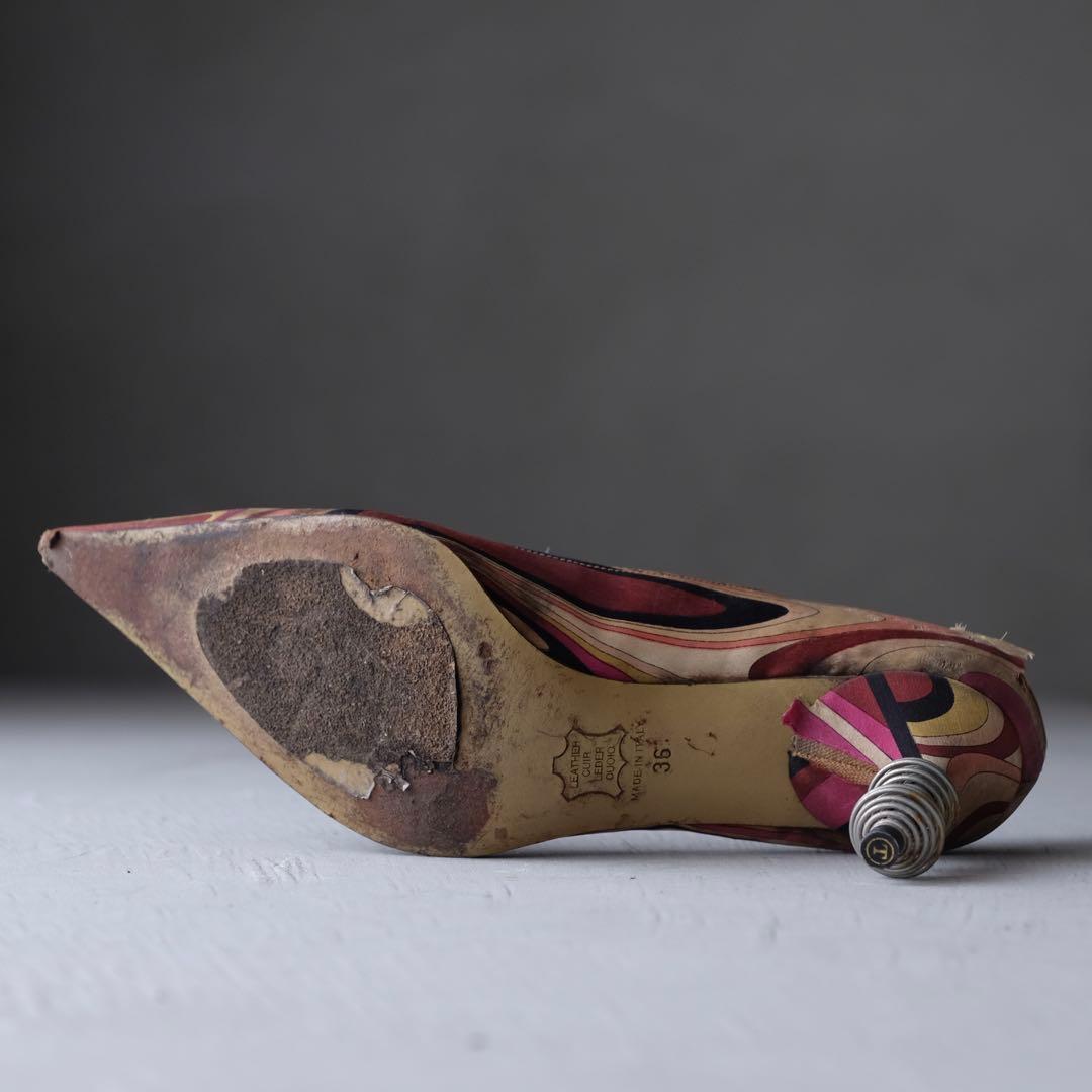 イタリア Emilio Pucci パンプス 1970〜1980's オブジェ