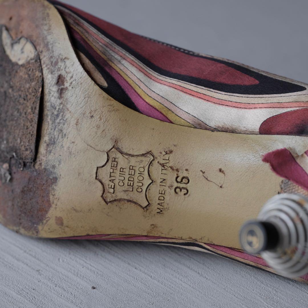 イタリア Emilio Pucci パンプス 1970〜1980's オブジェ