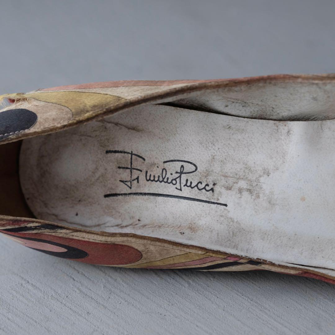 イタリア Emilio Pucci パンプス 1970〜1980's オブジェ