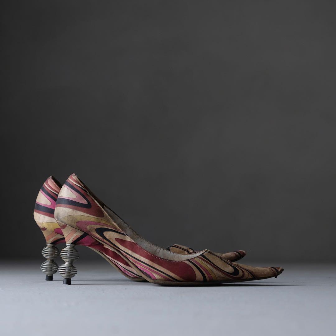 イタリア Emilio Pucci パンプス 1970〜1980's オブジェ