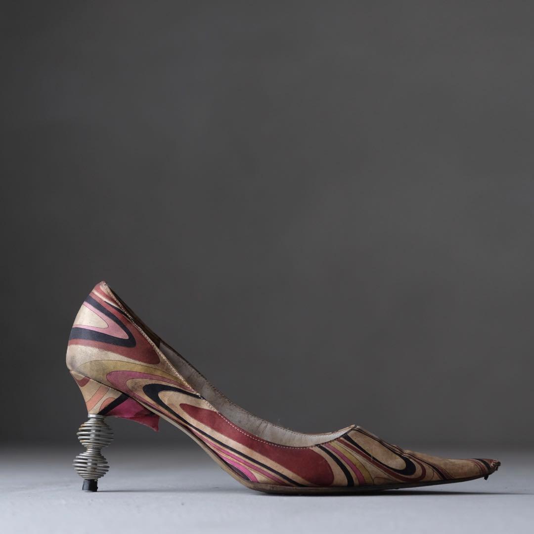 イタリア Emilio Pucci パンプス 1970〜1980's オブジェ