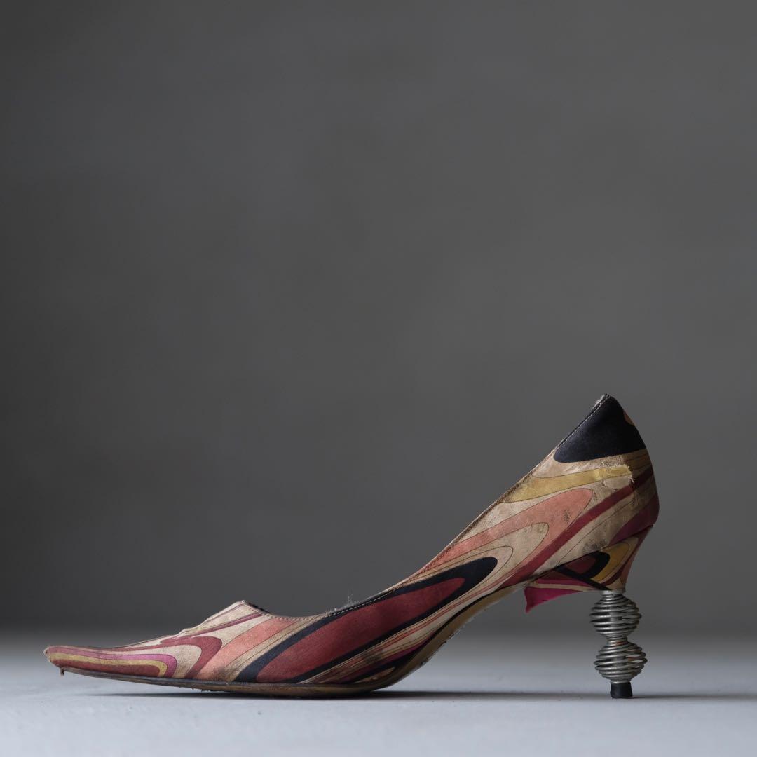イタリア Emilio Pucci パンプス 1970〜1980's オブジェ