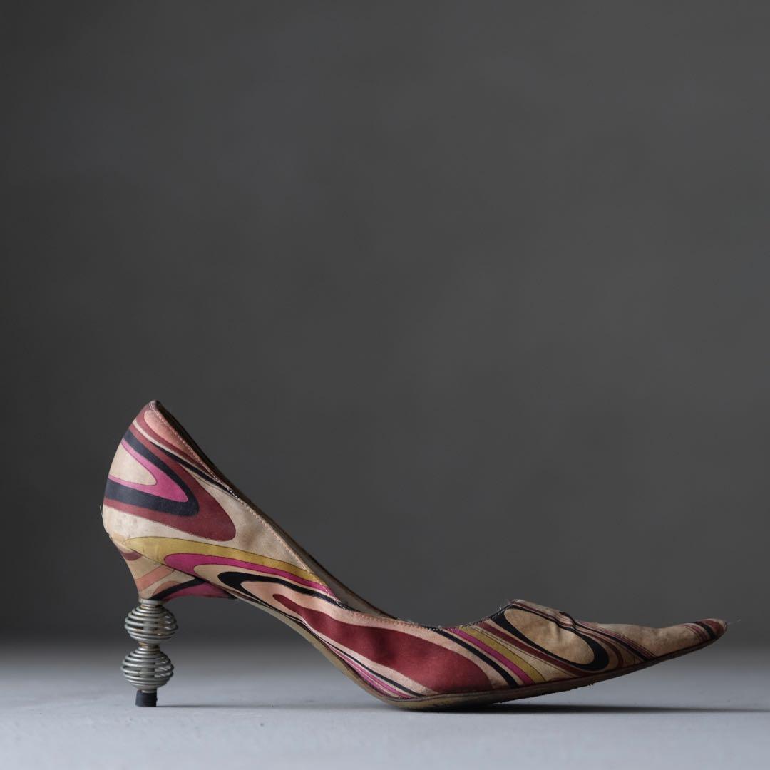 イタリア Emilio Pucci パンプス 1970〜1980's オブジェ