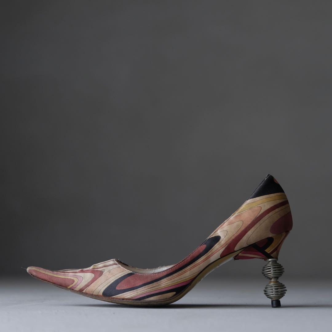 イタリア Emilio Pucci パンプス 1970〜1980's オブジェ